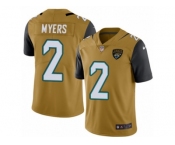 Men's Nike Jacksonville Jaguars #2 Jason Myers Limited Gold Rush NFL Jersey