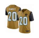 Men's Nike Jacksonville Jaguars #20 Jalen Ramsey Limited Gold Rush NFL Jersey