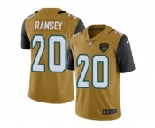 Men's Nike Jacksonville Jaguars #20 Jalen Ramsey Limited Gold Rush NFL Jersey