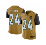Men's Nike Jacksonville Jaguars #24 T.J. Yeldon Limited Gold Rush NFL Jersey