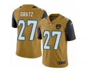 Men's Nike Jacksonville Jaguars #27 Dwayne Gratz Limited Gold Rush NFL Jersey