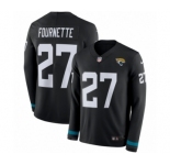 Men's Nike Jacksonville Jaguars #27 Leonard Fournette Limited Black Therma Long Sleeve NFL Jersey