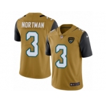 Men's Nike Jacksonville Jaguars #3 Brad Nortman Limited Gold Rush NFL Jersey