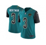 Men's Nike Jacksonville Jaguars #3 Brad Nortman Vapor Untouchable Limited Teal Green Team Color NFL Jersey