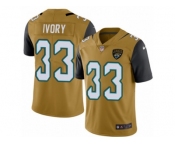 Men's Nike Jacksonville Jaguars #33 Chris Ivory Limited Gold Rush NFL Jersey