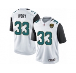 Men's Nike Jacksonville Jaguars #33 Chris Ivory Limited White NFL Jersey