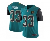 Men's Nike Jacksonville Jaguars #33 Chris Ivory Vapor Untouchable Limited Teal Green Team Color NFL Jersey