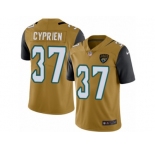 Men's Nike Jacksonville Jaguars #37 John Cyprien Limited Gold Rush NFL Jersey