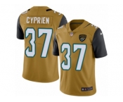 Men's Nike Jacksonville Jaguars #37 John Cyprien Limited Gold Rush NFL Jersey