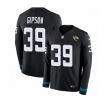 Men's Nike Jacksonville Jaguars #39 Tashaun Gipson Limited Black Therma Long Sleeve NFL Jersey