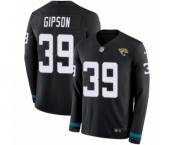 Men's Nike Jacksonville Jaguars #39 Tashaun Gipson Limited Black Therma Long Sleeve NFL Jersey