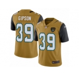Men's Nike Jacksonville Jaguars #39 Tashaun Gipson Limited Gold Rush NFL Jersey