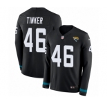Men's Nike Jacksonville Jaguars #46 Carson Tinker Limited Black Therma Long Sleeve NFL Jersey