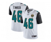 Men's Nike Jacksonville Jaguars #46 Carson Tinker White Vapor Untouchable Limited Player NFL Jersey