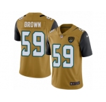 Men's Nike Jacksonville Jaguars #59 Arthur Brown Limited Gold Rush NFL Jersey