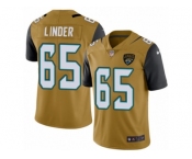 Men's Nike Jacksonville Jaguars #65 Brandon Linder Limited Gold Rush NFL Jersey