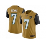 Men's Nike Jacksonville Jaguars #7 Chad Henne Limited Gold Rush NFL Jersey