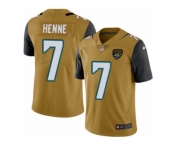 Men's Nike Jacksonville Jaguars #7 Chad Henne Limited Gold Rush NFL Jersey