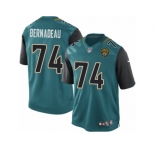 Men's Nike Jacksonville Jaguars #74 Mackenzy Bernadeau Limited Teal Green Team Color NFL Jersey