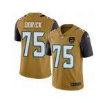 Men's Nike Jacksonville Jaguars #75 Jared Odrick Limited Gold Rush NFL Jersey