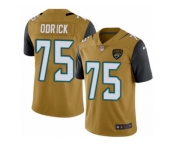Men's Nike Jacksonville Jaguars #75 Jared Odrick Limited Gold Rush NFL Jersey