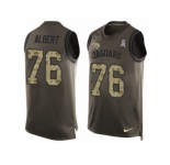 Men's Nike Jacksonville Jaguars #76 Branden Albert Limited Green Salute to Service Tank Top NFL Jersey