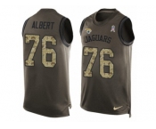Men's Nike Jacksonville Jaguars #76 Branden Albert Limited Green Salute to Service Tank Top NFL Jersey