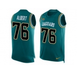 Men's Nike Jacksonville Jaguars #76 Branden Albert Limited Teal Green Player Name & Number Tank Top NFL Jersey