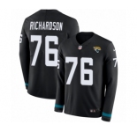 Men's Nike Jacksonville Jaguars #76 Will Richardson Limited Black Therma Long Sleeve NFL Jersey