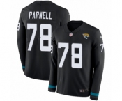 Men's Nike Jacksonville Jaguars #78 Jermey Parnell Limited Black Therma Long Sleeve NFL Jersey