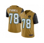 Men's Nike Jacksonville Jaguars #78 Jermey Parnell Limited Gold Rush NFL Jersey