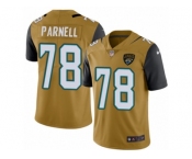 Men's Nike Jacksonville Jaguars #78 Jermey Parnell Limited Gold Rush NFL Jersey