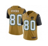 Men's Nike Jacksonville Jaguars #80 Mychal Rivera Limited Gold Rush NFL Jersey