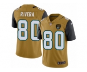 Men's Nike Jacksonville Jaguars #80 Mychal Rivera Limited Gold Rush NFL Jersey