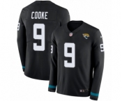 Men's Nike Jacksonville Jaguars #9 Logan Cooke Limited Black Therma Long Sleeve NFL Jersey