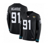 Men's Nike Jacksonville Jaguars #91 Yannick Ngakoue Limited Black Therma Long Sleeve NFL Jersey