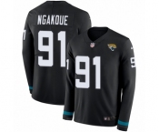 Men's Nike Jacksonville Jaguars #91 Yannick Ngakoue Limited Black Therma Long Sleeve NFL Jersey