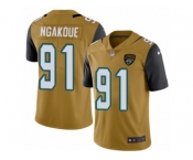 Men's Nike Jacksonville Jaguars #91 Yannick Ngakoue Limited Gold Rush NFL Jersey