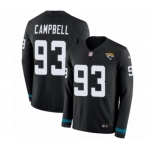 Men's Nike Jacksonville Jaguars #93 Calais Campbell Limited Black Therma Long Sleeve NFL Jersey