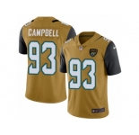 Men's Nike Jacksonville Jaguars #93 Calais Campbell Limited Gold Rush NFL Jersey