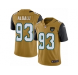 Men's Nike Jacksonville Jaguars #93 Tyson Alualu Limited Gold Rush NFL Jersey