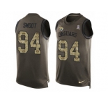 Men's Nike Jacksonville Jaguars #94 Dawuane Smoot Limited Green Salute to Service Tank Top NFL Jersey