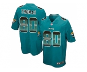 Nike Jacksonville Jaguars #80 Julius Thomas Teal Green Team Color Men's Stitched NFL Limited Strobe Jersey