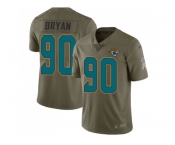 Nike Jacksonville Jaguars #90 Taven Bryan Olive Men Stitched NFL Limited 2017 Salute To Service Jersey