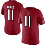 Mens Atlanta Falcons 11 Julio Jones Nike Red Player Pride Name and Number T-Shirt