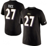 Nike Baltimore Ravens 27 Ed Reed Pride Name & Number T-Shirt Black