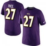 Nike Baltimore Ravens 27 Ed Reed Pride Name & Number T-Shirt Purple