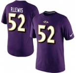 Nike Baltimore Ravens 52 R.LEWIS Pride Name & Number T-Shirt- Purple