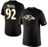 Nike Baltimore Ravens 92 NGATA Name & Number T-Shirt Black