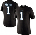 Nike Carolina Panthers 1 Cam Newton Pride Name & Number T-Shirt Black